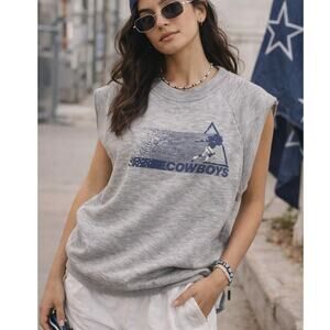 Vintage 80s Dallas Cowboys Sleeveless Sweatshirt Old School Garan Inc. Retro 80s